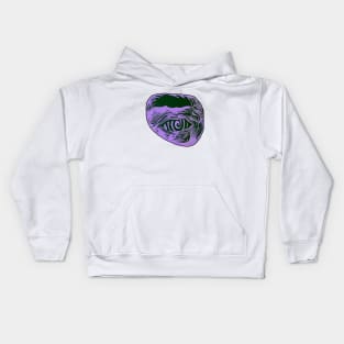 Purple Hypnotized Eye Kids Hoodie